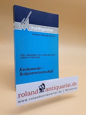 Imagen del vendedor de Kirchenrecht/ Religionswissenschaft. Stuttgart, Kohlhammer, a la venta por Roland Antiquariat UG haftungsbeschrnkt