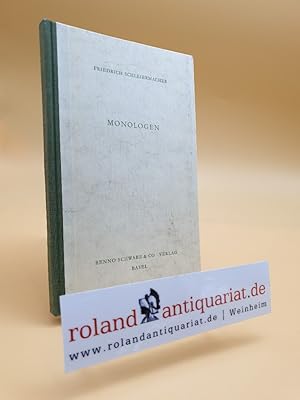 Imagen del vendedor de Monologen. Hg. von G. Wehrung. a la venta por Roland Antiquariat UG haftungsbeschrnkt