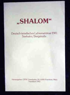 SHALOM Deutsch-israelisches Lehrerseminar 1981 Seeheim/Bergstraße