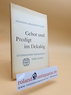 Imagen del vendedor de Gebot und Predigt im Dekalog. a la venta por Roland Antiquariat UG haftungsbeschrnkt