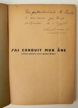 Immagine del venditore per J AI CONDUIT MON ANE (vieux pomes pour jeunes filles). venduto da LIBRAIRIE LE GALET
