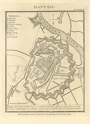 Bild des Verkufers fr Stadtplan ('Dantzic.'). zum Verkauf von Antiquariat Norbert Haas