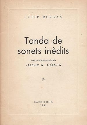 TANDA DE SONETS INÉDITS