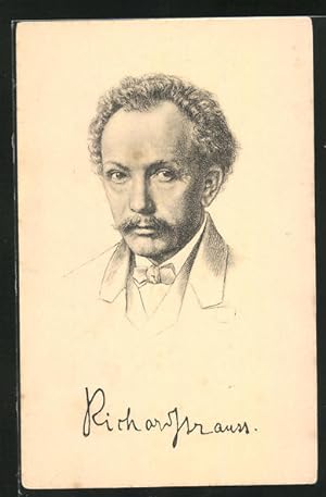 Ansichtskarte Komponist Richard Strauss, Portrait