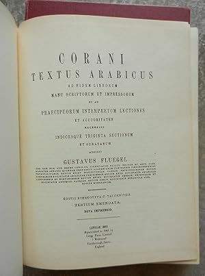 Corani textus arabicus : ad fidem librorum manu scriptorum et impressorum et ad praecipuorum inte...