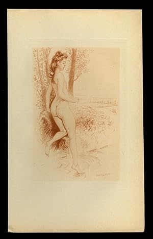 1923 Louis Malteste héliogravure époque sanguine vélin teinté curiosa Nu féminin