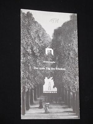 Imagen del vendedor de Programmheft 2 Dsseldorfer Schauspielhaus 1978/79. Urauffhrung DER ERSTE TAG DES FRIEDENS von Horst Laube. Regie: H.-Dieter Jendreyko, Ausstattung: Erich Offermann, techn. Ltg.: Joachim Ehle. Mit Alois Strempel, Dietlinde Hillebrecht, Christine Scherer, Ernst Sttzner, Maria Alex a la venta por Fast alles Theater! Antiquariat fr die darstellenden Knste