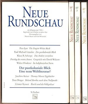 Bild des Verkufers fr Neue Rundschau. 107. Jahrgang 1996, Heft 1-4 (komplett). zum Verkauf von Antiquariat Neue Kritik