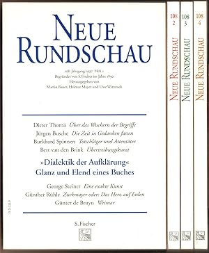 Bild des Verkufers fr Neue Rundschau. 108. Jahrgang 1997, Heft 1-4 (komplett). zum Verkauf von Antiquariat Neue Kritik