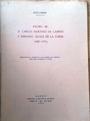 EXCMO. SR. D. CARLOS MARTÍNEZ DE CAMPOS Y SERRANO, DUQUE DE LA TORRE (1887-1975)