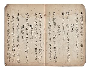 Manuscript on paper, entitled on upper cover "Shinji hiroku" ["List of Secret Treatments by Acupu...