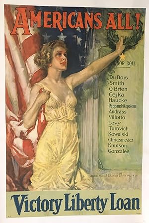AMERICANS ALL! Victory Liberty Loans. (Original Vintage Poster)