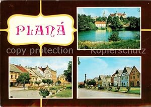 Postkarte Carte Postale 73637722 Plana nad Luznici Haeuserpartien Innenstadt Schloss Plana nad Lu...