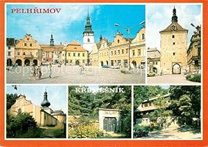 Postkarte Carte Postale 73637457 Pelhrimov Pilgram Marktplatz Tor Kremesnik Erholungsheim Kirche ...