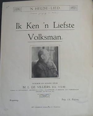 Immagine del venditore per Ik Ken 'n Liefste Volksman (n' Helde - Lied) venduto da Chapter 1