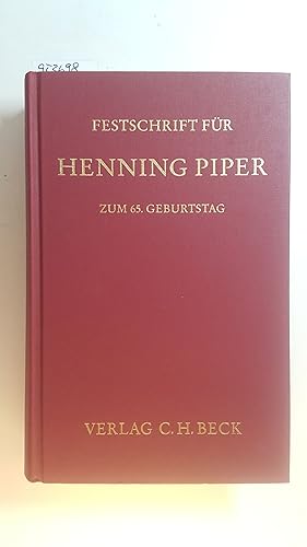 Bild des Verkufers fr Festschrift fr Henning Piper : (zum 65. Geburtstag) zum Verkauf von Gebrauchtbcherlogistik  H.J. Lauterbach