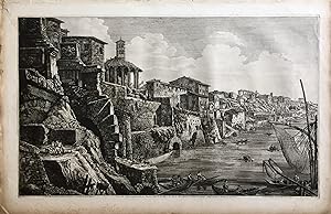 Veduta delle antiche costruzioni fatte da Tarquinio, detto il Bel Lido