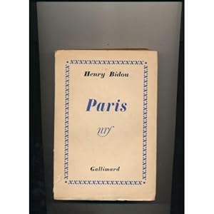 Image du vendeur pour Paris 2020-1272 Gallimard 1937 correct mis en vente par Des livres et nous