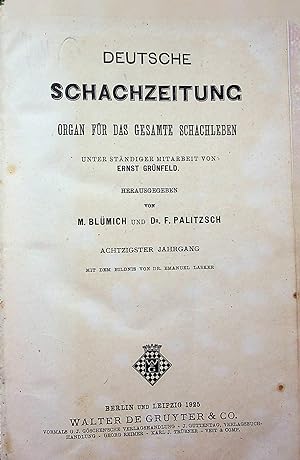 Deutsche Schachzeitung Organ fur das gesammte Schachleben, Volume 80, 1925