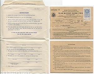 World War II Soldier's Ration Book Two with Return Envelope (OPA Form No. R-191) to the War Price...