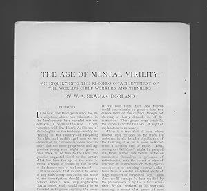 Bild des Verkufers fr The Age Of Mental Virility zum Verkauf von Legacy Books II