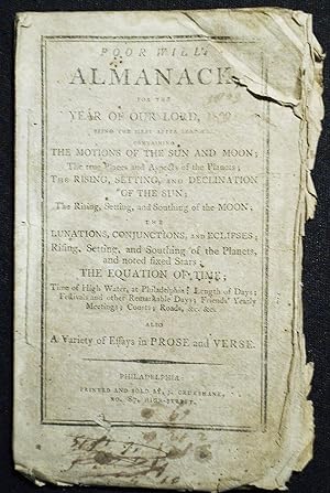 Poor Will's Almanack, For the Year of Our Lord, 1809