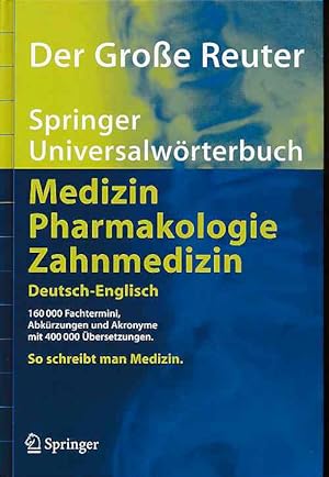 Bild des Verkufers fr Der groe Reuter. Deutsch-Englisch. 160000 Fachtermini, Abkrzungen und Akronyme mit 400000 bersetzungen. zum Verkauf von Fundus-Online GbR Borkert Schwarz Zerfa