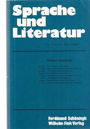 Bild des Verkufers fr Political Correctness . (u.a.). Nr. 78 / 1996. Sprache und Literatur in Wissenschaft und Unterricht. zum Verkauf von Fundus-Online GbR Borkert Schwarz Zerfa