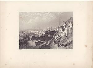 Seller image for Rouen. Stadtansicht Stahlstich von 1850 nach Chapuy aus Payne's Universum, or Pictorial World Vol. III for sale by ANTIQUARIAT Franke BRUDDENBOOKS