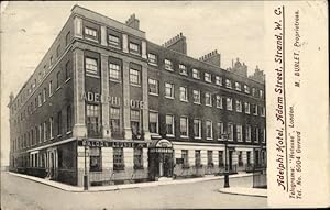 Ansichtskarte / Postkarte London City England, Adelphi Hotel, Adam Street, Strand, Außenansicht