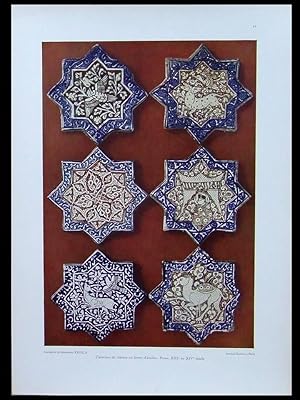 CARREAUX DE FAIENCE, PERSE, PERSIA - 1925 - PHOTOLITHOGRAPHIE