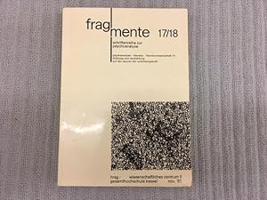 Seller image for Fragmente 17/18. Schriftenreihe zur Psychoanalyse. Psychoanalyse - Literatur - Literaturwissenschaft IV: Dichtung und Verdichtung. Auf den Spuren der Einbildungskraft for sale by Genossenschaft Poete-Nscht