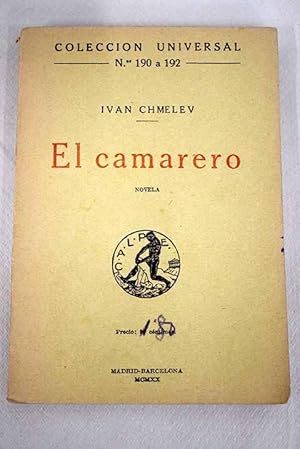 Imagen del vendedor de El camarero a la venta por Alcan Libros