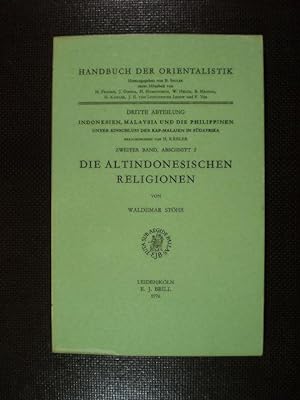 Imagen del vendedor de Die Altindonesischen Religionen a la venta por Buchfink Das fahrende Antiquariat