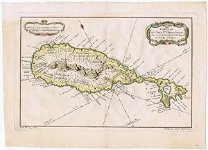 Imagen del vendedor de Carte de l'Isle de l'Isle St Christophe., Pour servir a l'Histoire Generale des Voyages. a la venta por Pennymead Books PBFA