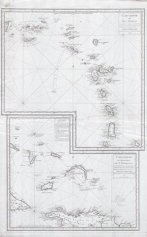 Seller image for Carte Reduite des Isles Antilles, together with 'Carte Reduite des Debouquements de St Domingue' for sale by Pennymead Books PBFA