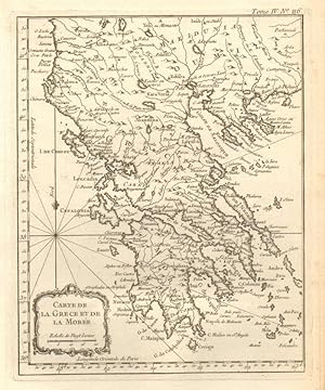 Imagen del vendedor de Carte de la Grece et de la Moree. a la venta por Pennymead Books PBFA