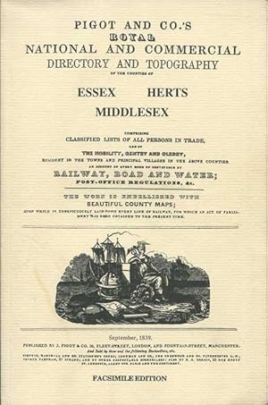 Immagine del venditore per ROYAL NATIONAL COMMERCIAL DIRECTORY AND TOPOGRAPHY Essex Herts Middlesex Pigot & Co. 1839 venduto da Pennymead Books PBFA
