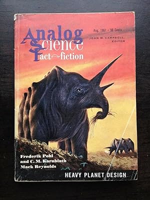 Seller image for ANALOG SCIENCE FACT SCIENCE FICTION August 1961: The Quaker Cannon for sale by Astro Trader Books IOBA