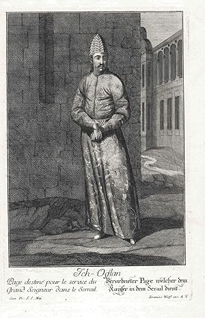 Imagen del vendedor de Igh-Oglan. Verordneter Page welcher dem Kayser in den Serail dient." - Orient Ottoman Empire Islam Muslim Trkei Turkey Trachten costumes costume Tracht a la venta por Antiquariat Steffen Vlkel GmbH