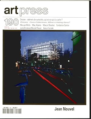 Revue Art Press N°190 - JEAN NOUVEL - Avril 1994