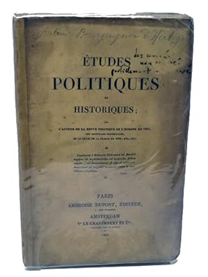 Bourguignon d'Herbigny. Études politiques et historiques, par l'auteur de la "Revue politique de ...