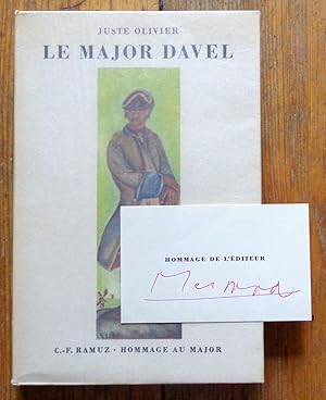 Seller image for Le major Davel. Suivi de Hommage au Major. for sale by La Bergerie