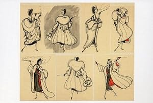 Seller image for Cruella De Ville Modelling Fashion 101 Dalmatians Walt Disney Film Postcard for sale by Postcard Finder