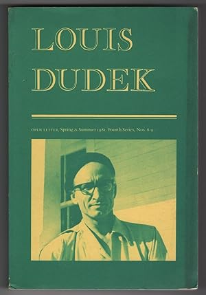 Imagen del vendedor de Open Letter, Fourth Series, Numbers 8 - 9 (4/8-9, Spring and Summer 1981) - Louis Dudek : Texts and Essays a la venta por Philip Smith, Bookseller