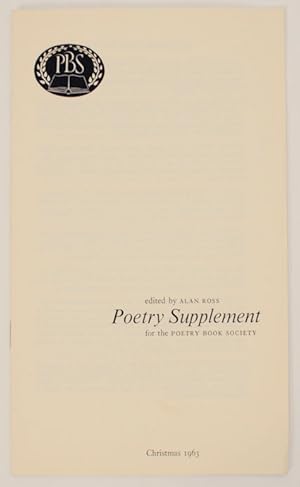 Image du vendeur pour Poetry Supplement mis en vente par Jeff Hirsch Books, ABAA