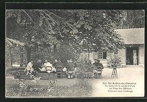 Carte postale St-Aubin-du-Cormier, Au Camp de la Lande-d`Ouee, le Mess des Officiers