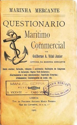 MARINHA MERCANTE. QUESTIONÁRIO MARITIMO COMERCIAL.