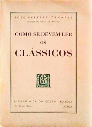 Image du vendeur pour COMO SE DEVEM LER OS CLSSICOS. mis en vente par Livraria Castro e Silva
