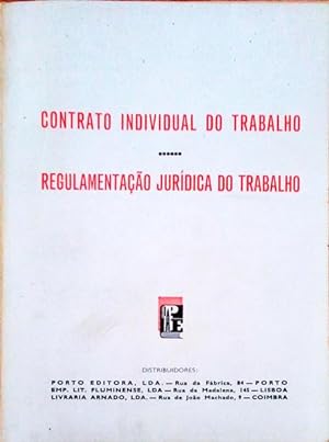 CONTRATO INDIVIDUAL DE TRABALHO REGULAMENTAÇÃO JURÍDICA DO TRABALHO.